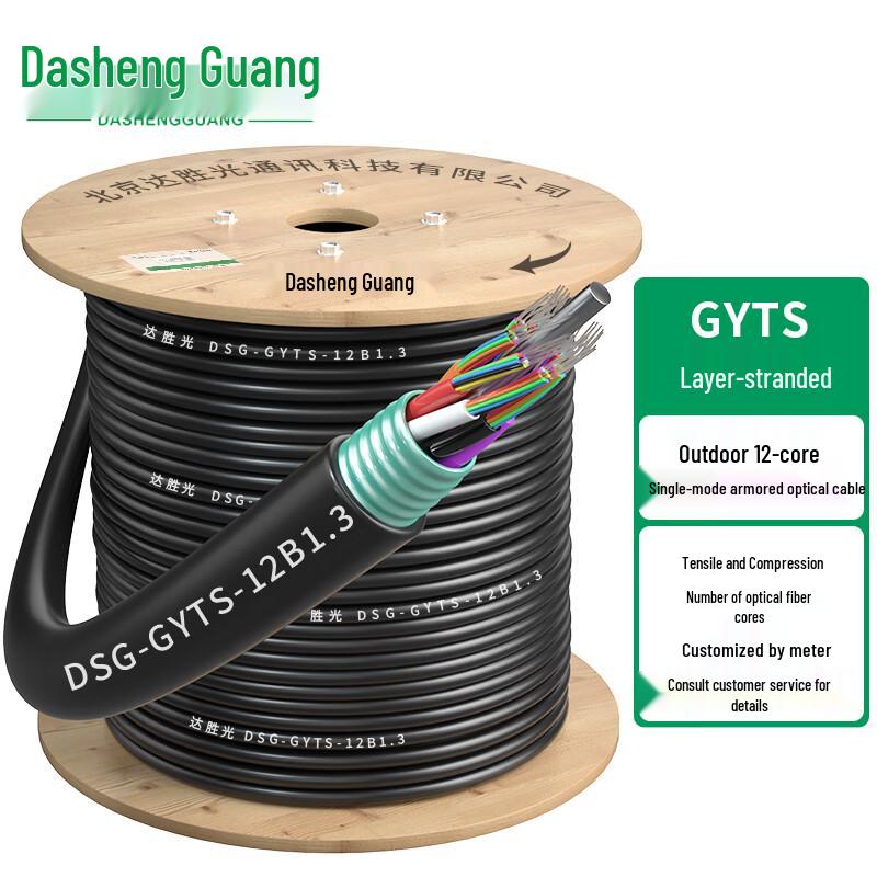 Dasheng Optic GYTS Armored Outdoor Single-Mode Fiber Optic Cable