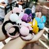Korean Children's Rabbit Plush Headband with Cute Duckbill Clip - Hair-Friendly Autumn/Winter Accessory for Girls