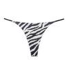 Calcinhas Fio Dental Femininas de Cintura Baixa Estampadas Leopardo Zebra Liso Sexy Micro T-back Lingerie Multicor Para Uso Diário na Praia