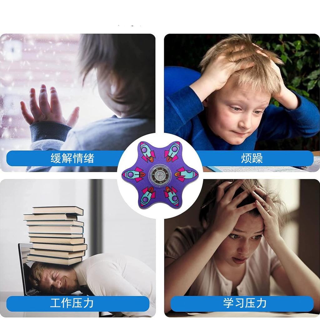 3/5 stk Håndspinner Løpende Figur Fingertupp Gyro Visuell Illusjon Avspenning Leketøy Barn og Voksne Kreativ Dynamisk Rotasjon