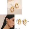 French Vintage Pearl Stud Earrings With U-shape Stainless Steel For Casual Women