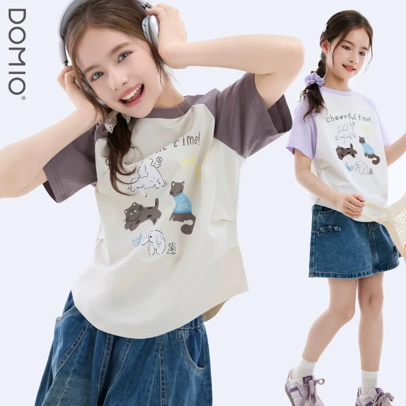 

Duomiaowu Girls Casual Short Sleeve T-Shirt 150