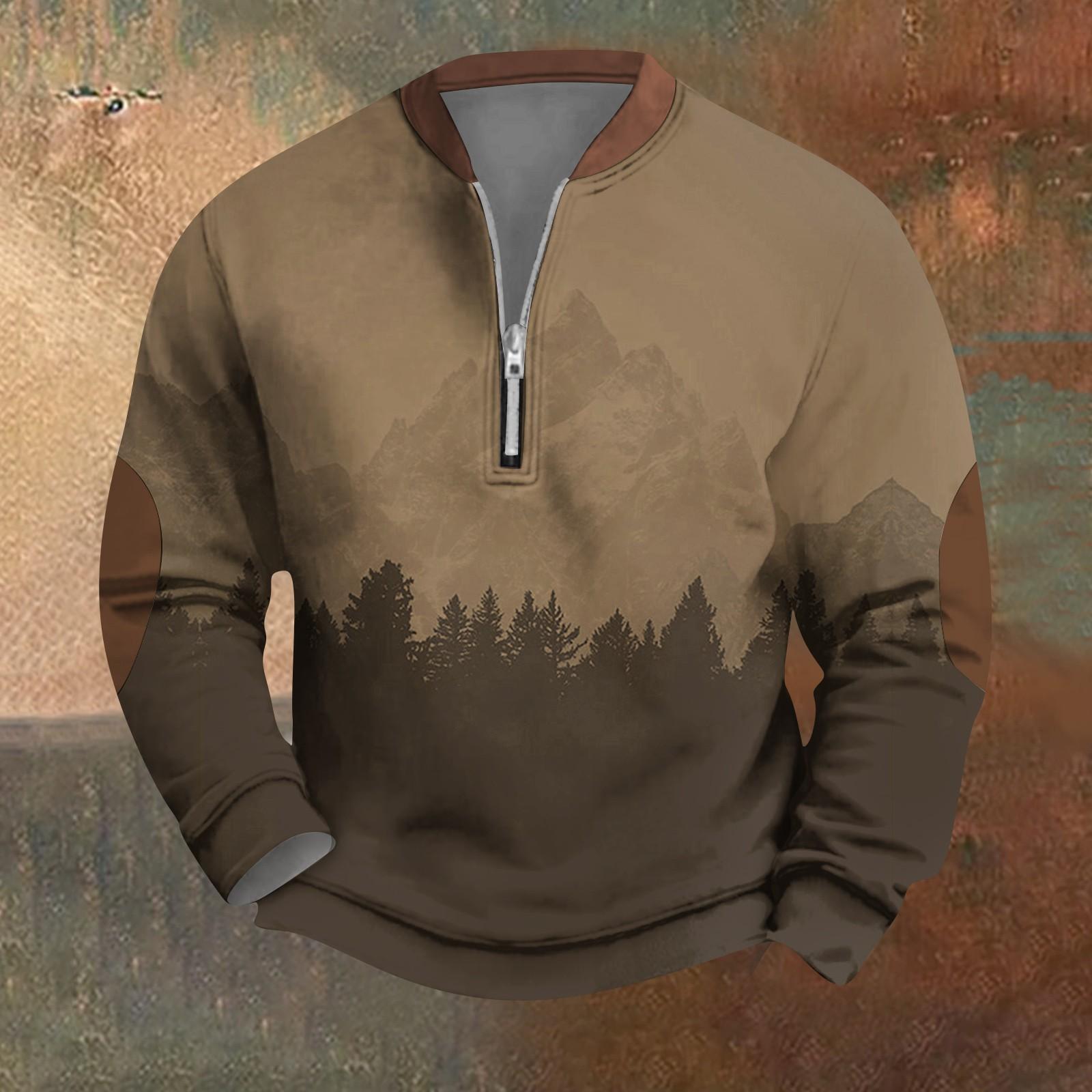 

Мужская повседневная толстовка в стиле ретро с градиентным принтом XXXXL хаки