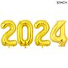 New Year 2024 Number Foil Balloons Happy New Year Eve Party Favors Supplies Garland Photo Props Christmas Decorations Navidad