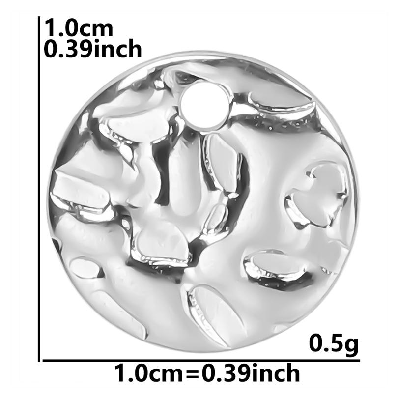 

Metal Stainless Steel Round Heart Oval Charms For Jewelry Making Supplies 5pcs DIY Earring Bracelet Pendant Accessories Material