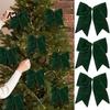 Decorative Velvet Ribbons 2Pcs Christmas Tree Bow Decors, Fabric Holiday Wreath Hanging Ornament Retro Ornaments for Home, Festive Garland Wedding