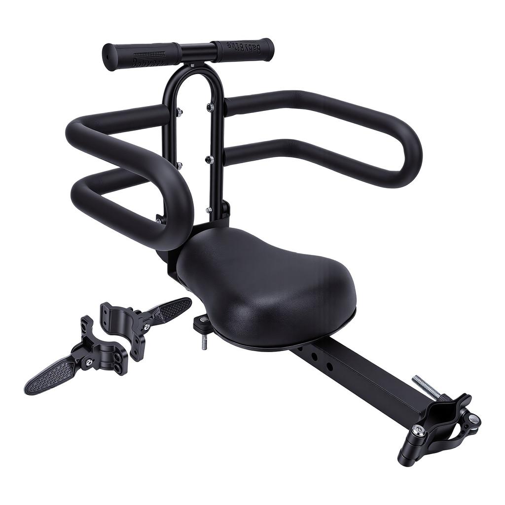 Front Mounted Toddler Bike Seat Guardrail Security Prevents Slipping Spokes Bike Seat Durable Metal Double Frame for