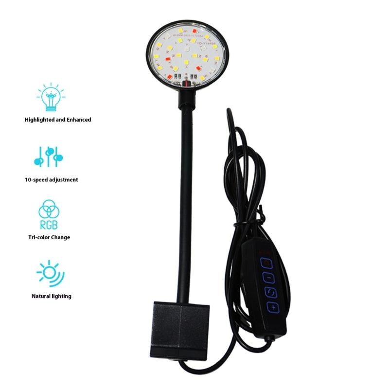 USB Fish Tanks Lighting Clamps Mount Color Changing LED Lamp For Desktop Aquariums