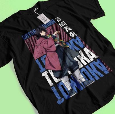 Demon Slayer Shirt Tomioka Giyu Tshirt Tanjiro T-Shirt Muzan Doma Kokushibo Tee