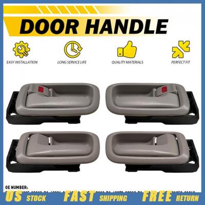 4x Interior Front Rear Left Right Door Handle+Trim For Toyota Tundra 00-06 Beige