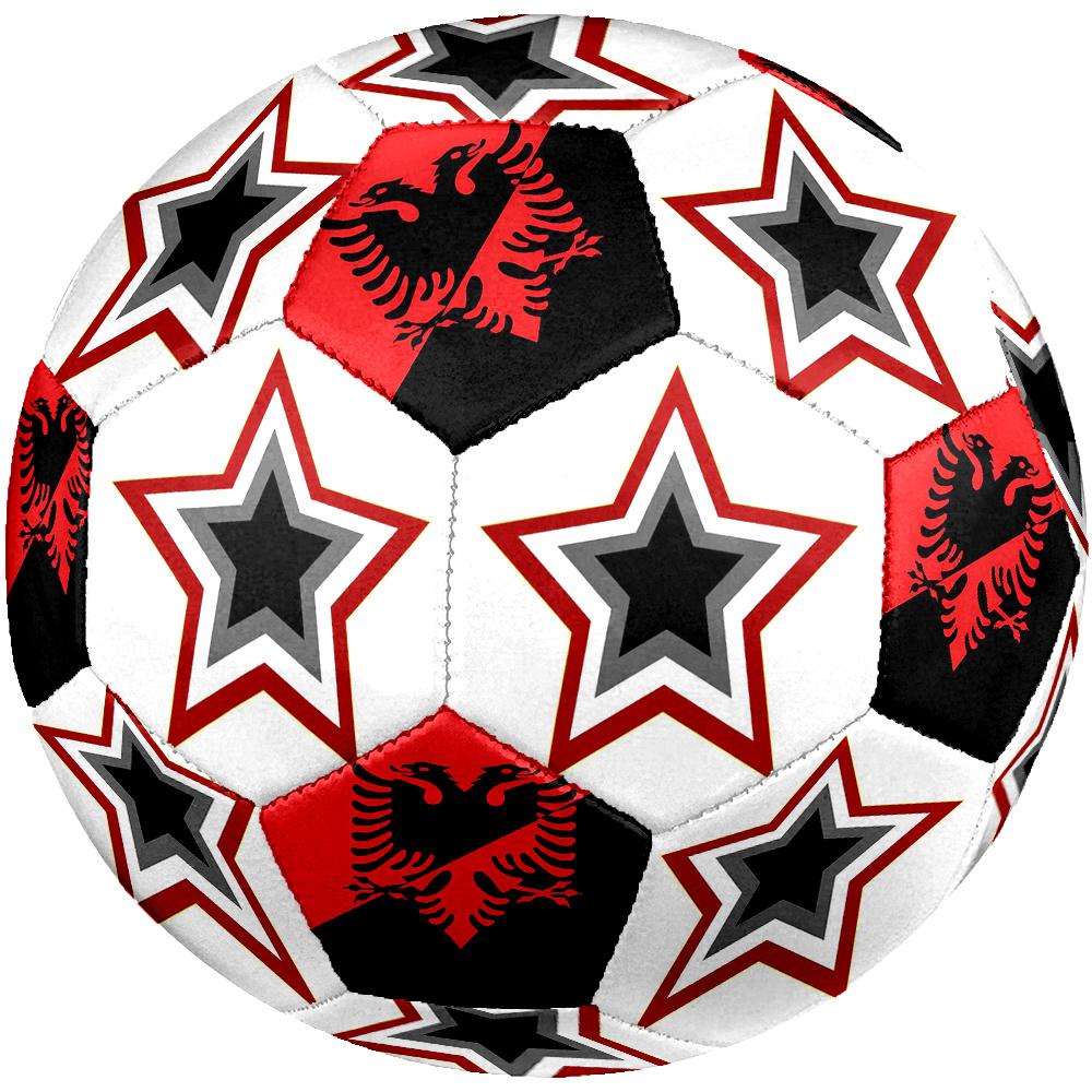 1PC Star Power Symbol Eagle Symbolism Albania Soccer Ball Size 5 Football Machine Sewn Indoor/Outdoor Universal Football S36