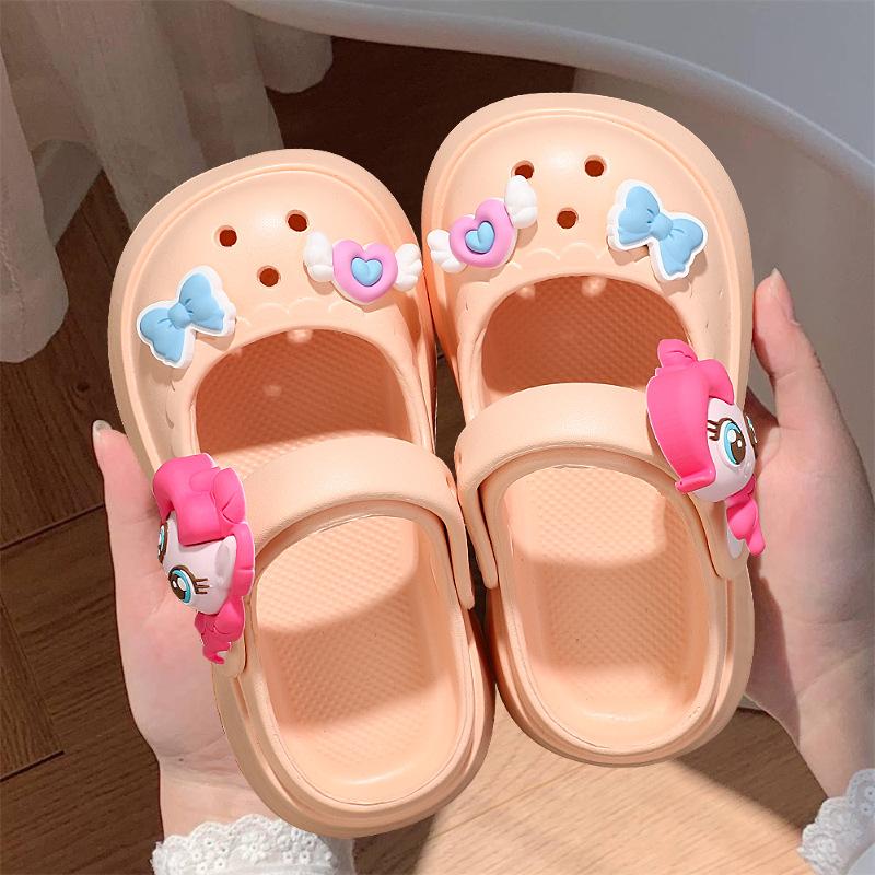 Garden Shoes Age-Size Female Parent-Child Beach Sandals Light Bottom Hole Shoes DIY