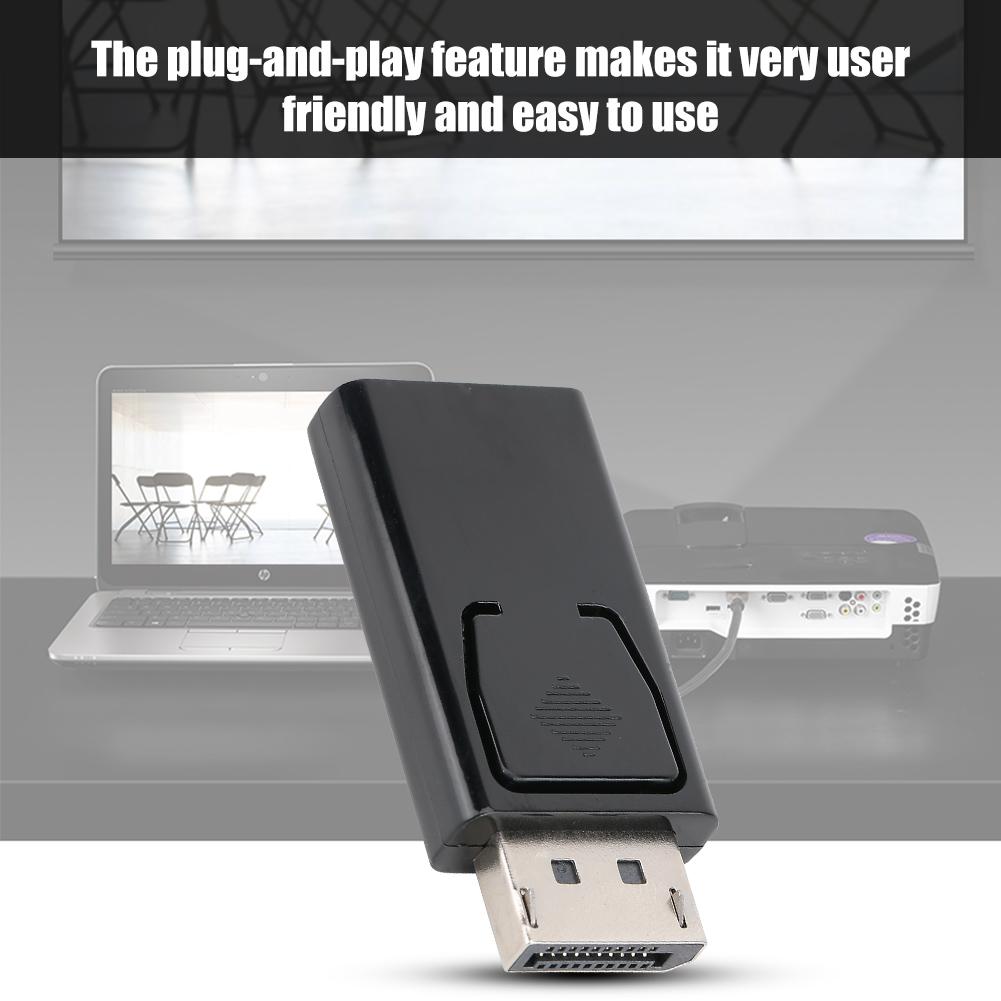 DP Male To HDMI Female Adapter Converter for PC Laptop HDTV Black Display Port Interface