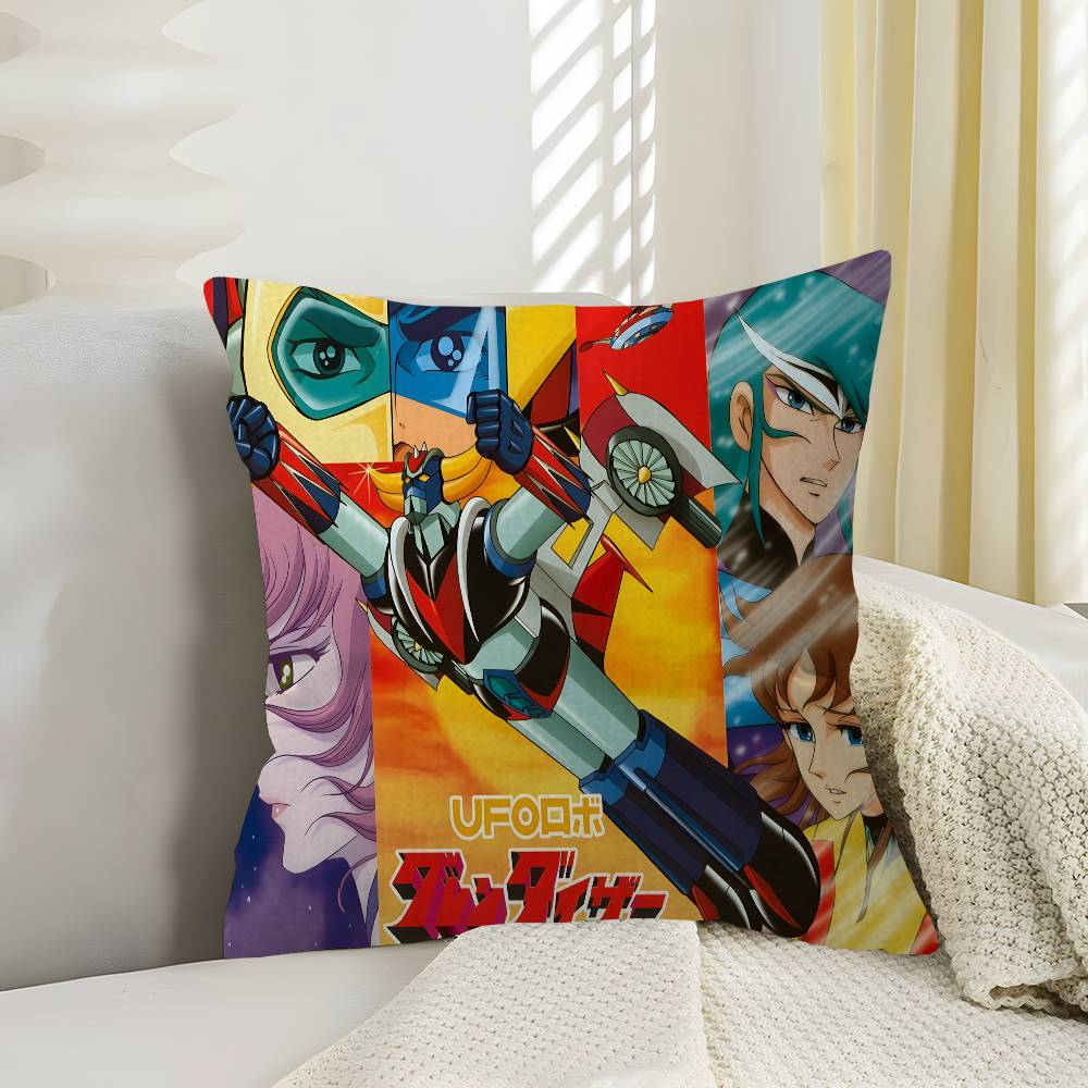 UFO ROBO GRENDIZER GOLDORAK Anmie 45*45cm Cushion Cover Pillow Cover Decor Pillowcase Home Pillowcase for Couch Pillow