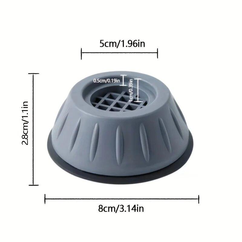 4 buc. Tampoane anti-vibrații pentru picioare Covoraș de cauciuc Slipstop Amortizoare silențioase Suport universal pentru mașină de spălat frigider Mobila Pad picior