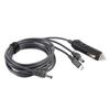 3 in 1 DC Power Cable Plug and Play 100W USB C 12-24V Car Charger DC Male Power Cord 18AWG Wire For