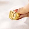 Ring European and American Style Simple Virgin Mary Open Ring Couple Trend Jewelry