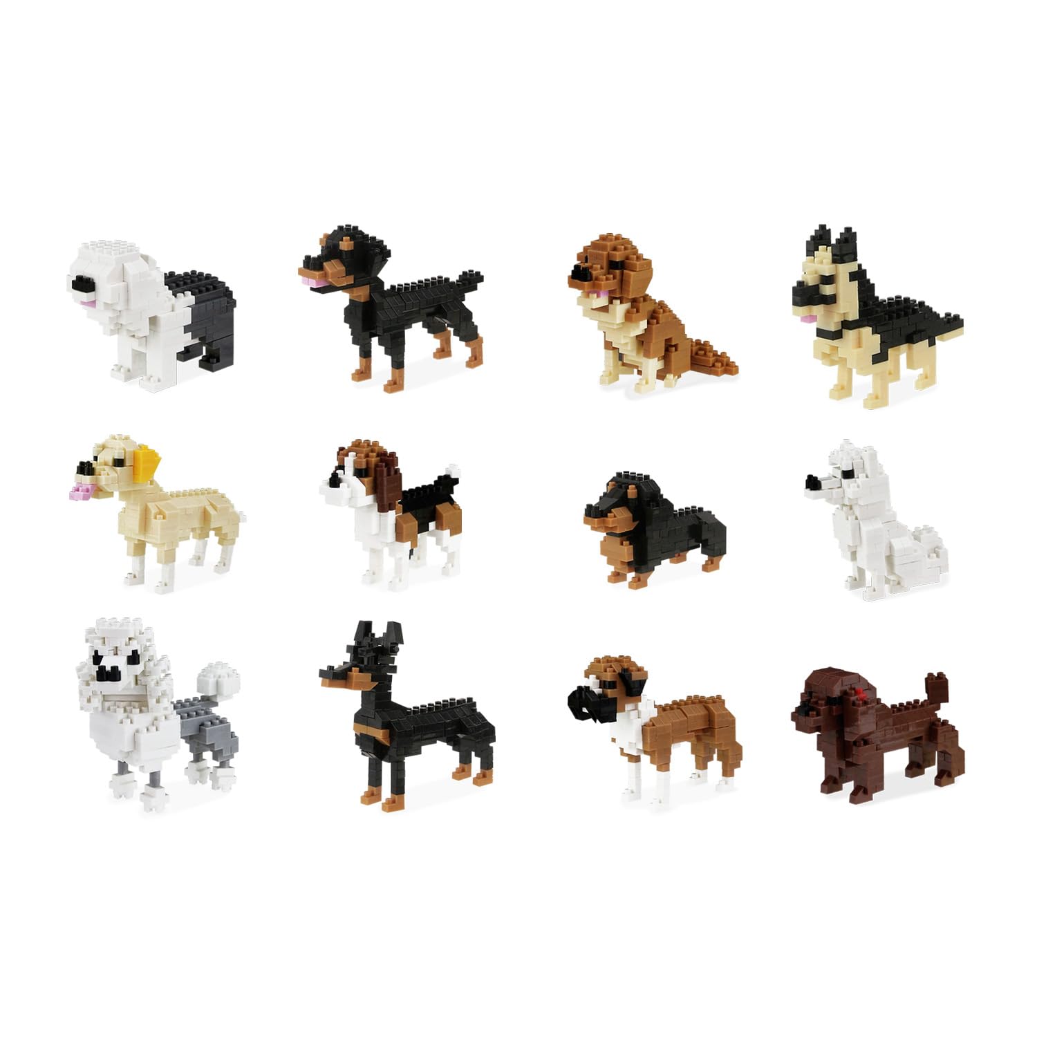 

BOROLA 12 Pet Dog Building Block Educational Realistic Animal Building Perfect Birthday Toy Game Set, Toy, Kit, Gift,