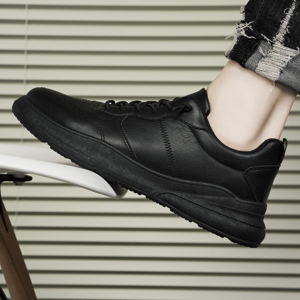 

Spring new trendy shoes, little white shoes, men s versatile sports and leisure shoes, men s youth board shoes, Korean version of low-top men s shoes 44 чорний