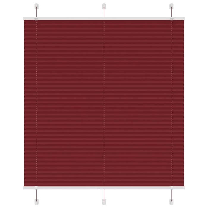 VidaXL Store plissé rouge bordeaux 120x150 cm largeur du tissu 119,4cm, store plissé de fenêtre, store accordéon, store 4015249