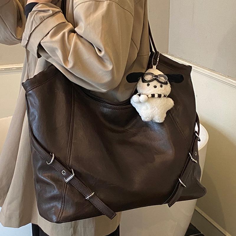 Commuting Retro Large-capacity Bag, Casual and Simple Single-shoulder Bag, College Student Tote Bag