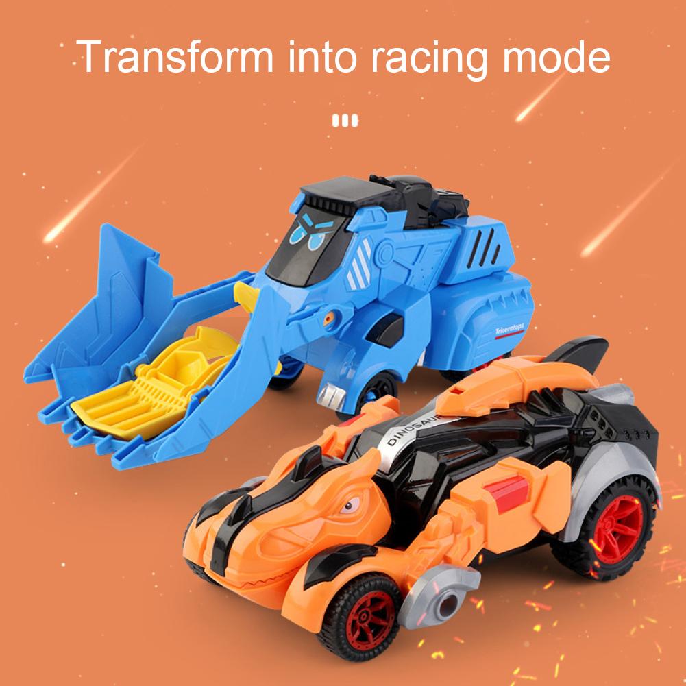 Monster Truck Diecas Vehicle Transformation Car Toys For Boys Dinosaur Deformation Plastic Action Figures Robot Kid Gift