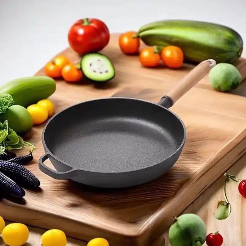 ZISIZ Thickened Cast Iron Frying Pan
