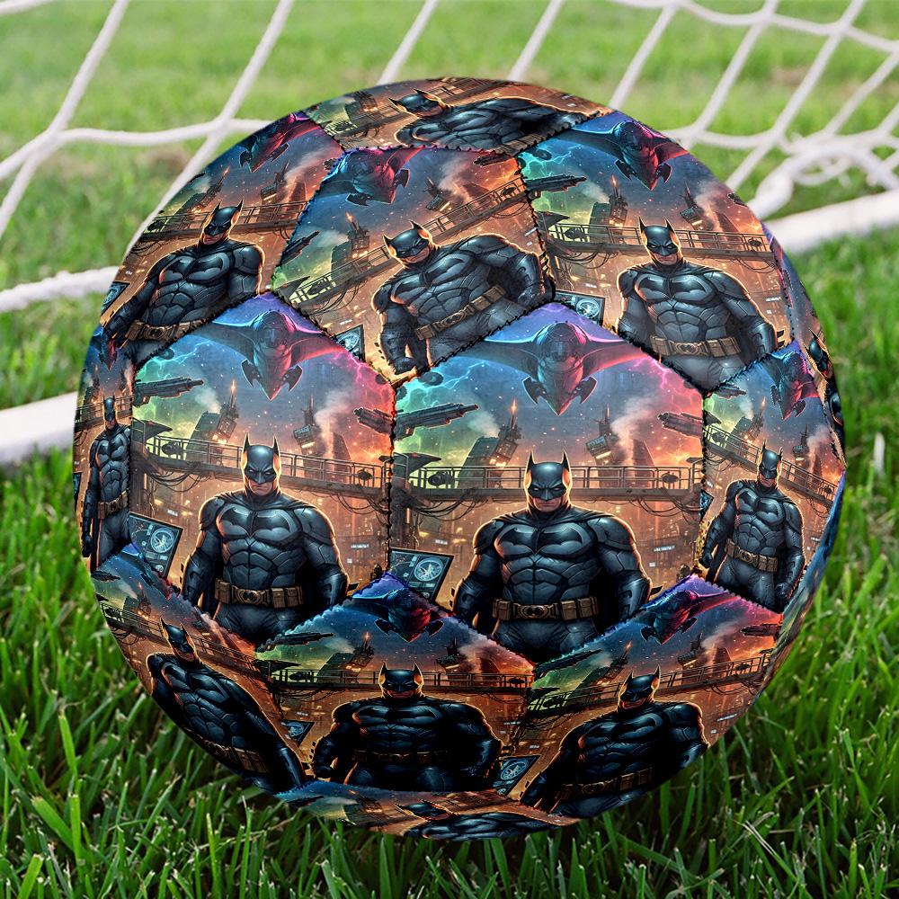 Superheroes Print Size 5 Soccer Ball, Standard Match Football for Sports Game and Team Practice, Ideal Gift for Soccer Fans