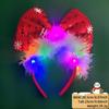 LED Christmas Antler Headband Reindeer Light Up Headband Luminous Hair Hoop Children Party Costume Cute Xmas Decoration 2024