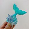 Girl Hair Clip Shine Sequins Mermaid Tail Hairpin with Cute Seashell Hair Accessories Girl Hairpin Mermaid Theme Metal Styling Clip Jewelry