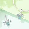 New 925 Silver Summer Suitcase Travel Airplane Camera Charms Pendant For Women Fit Bracelet DIY Jewelry Gifts