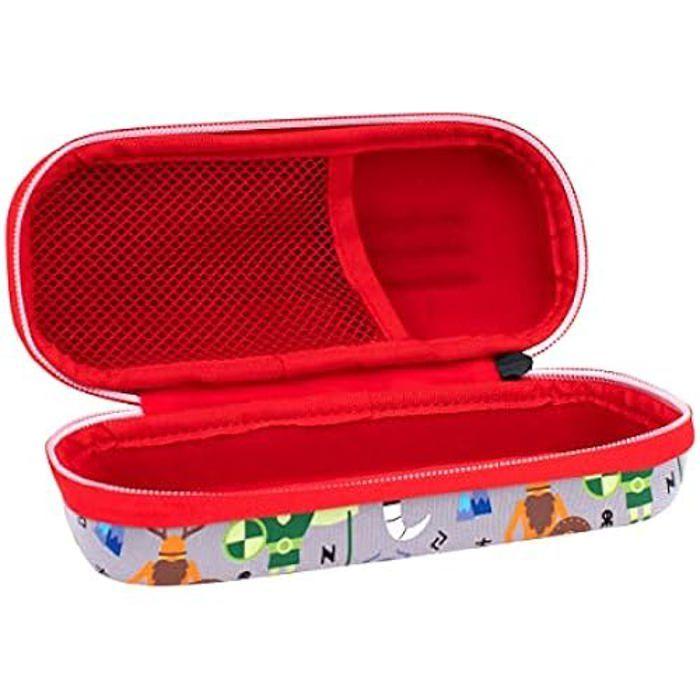 Trousse ovale semi-rigide - MILAN - Vikings - Design runes - Compartiment intérieur en maille - Mixte