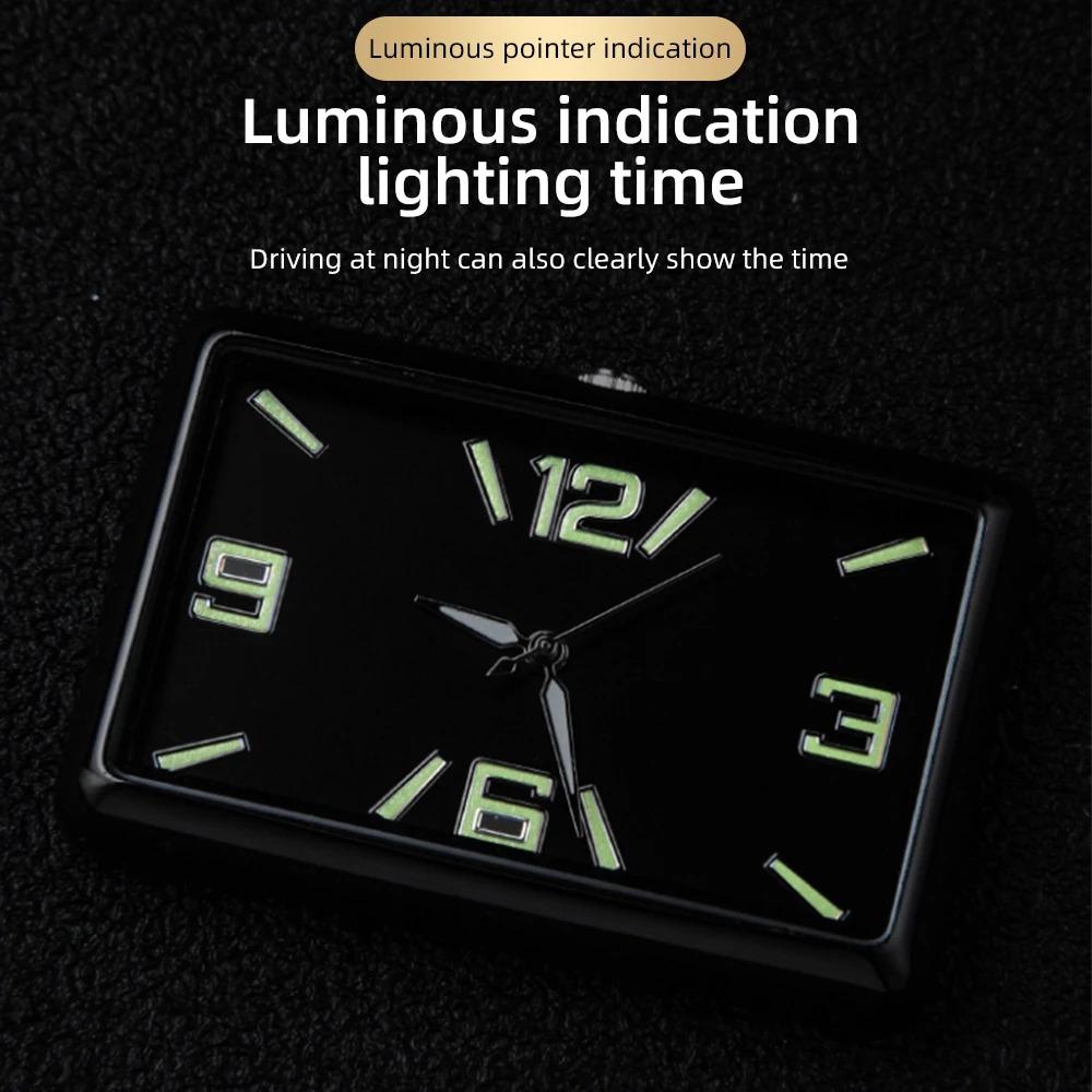 Premium 48mm Luminous Car Clock - Dual-Mount Digital Display with Night Glow for Dashboard & Air Vent