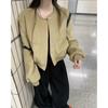 High-End Grey Baseball Collar Jacket: 2025 Spring/Autumn Casual Retro Loose Short Jacket