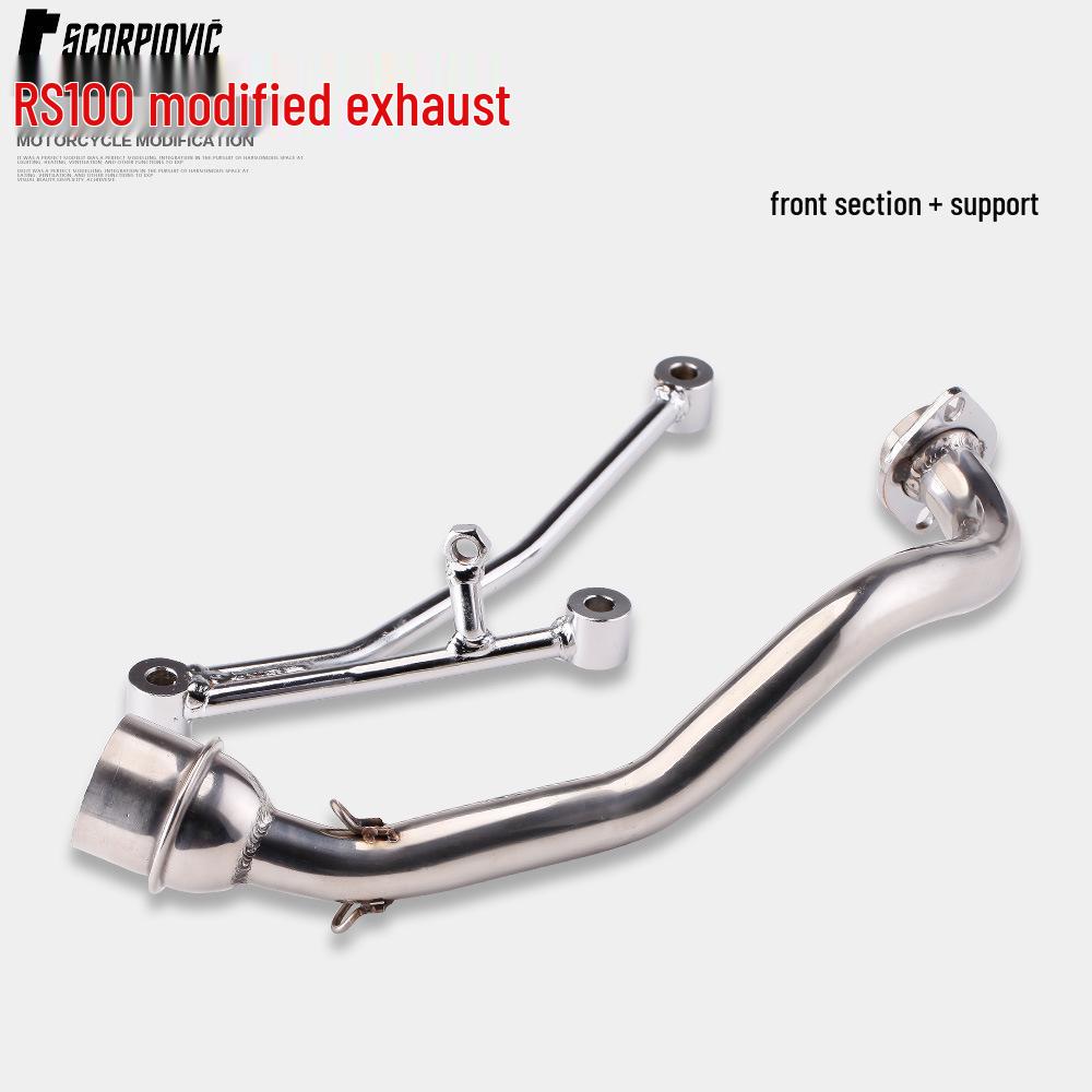 

Передняя выхлопная труба из нержавеющей стали для скутера Ghost Fire RS100 - вид карбона, шестигранный дизайн