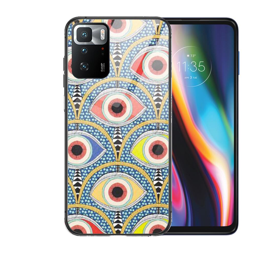 Art Flowers Banana Leaf Tempered Glass shell Phone Case For XiaoMi Redmi Note 10 9S 8 7 6 5 A 10t Pro 9T Cover Pre Cases