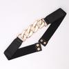 Punk Rock Metal Chain Waist Belt With Adjustable Elastic For Men Women Festival Accessory