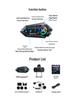 Bluetooth Y12 Pro Motorcycle Helmet Intercom IP56 Waterproof 300m Range CVC Noise Reduction