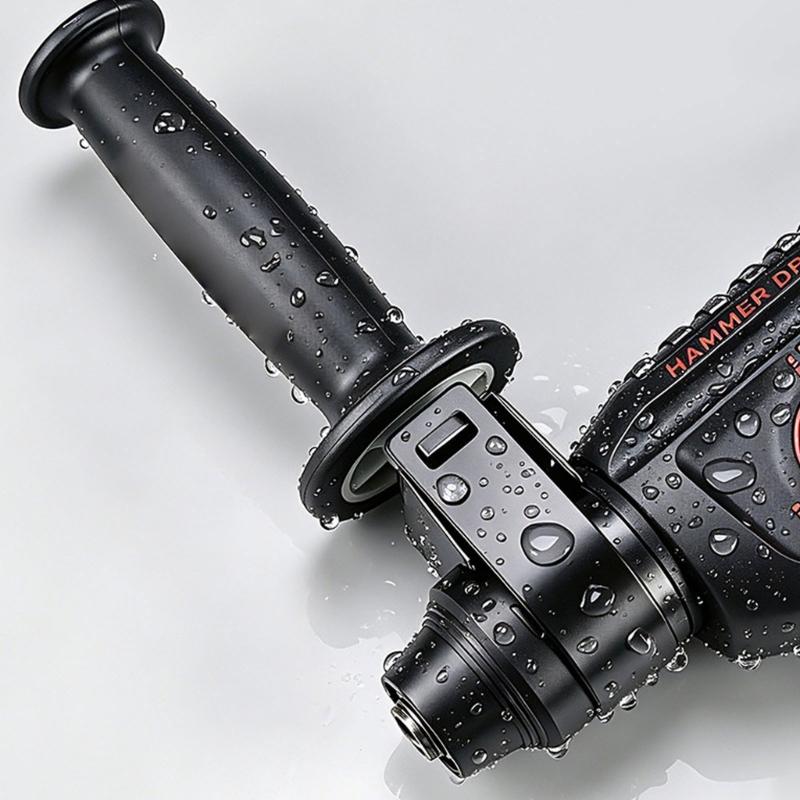 ABS Replacement Side Handle with Textured Black Grip and Guard Collar for Installation, Repair Service, Single Handle