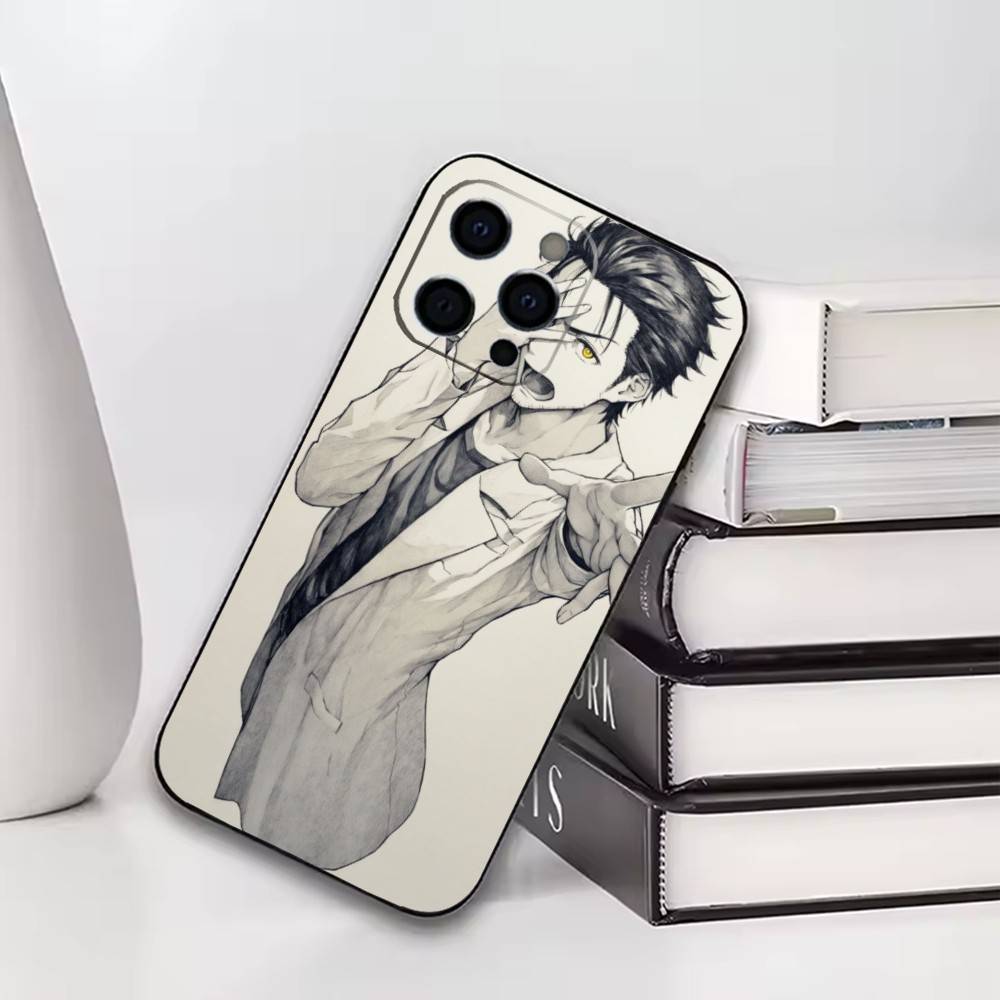

Стейнс Гейт Ринтаро Окабе Чехол для телефона Для iPhone17,16,15,14,13,12,11 Plus,Pro Другие Мягкий Черный Чехол iPhone17promax