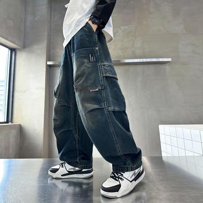 2025 Jungen Jeans im koreanischen Stil aus weichem Denim: Gerader Schnitt, Locker sitzend, Perfekt für Frühling und Herbst