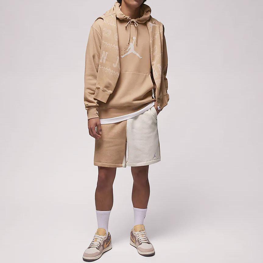 Jordan Essentials Holiday Logo Fleece Hoodie Men Hoodies Maize FD7466-200