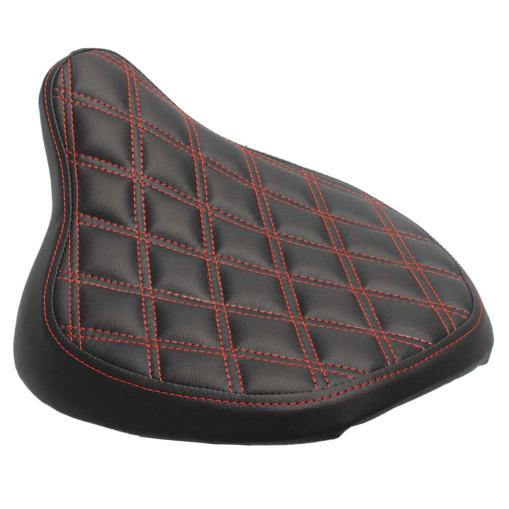 Motorcycle Accessories Black Red Front Driver Solo Seat Vintage Thicken Seat Cover Cushion For Triumph Bonneville Bobber 2017-up