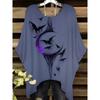 Fashion New Arrival Plus Size Bastet Egyptian Cat Goddess Print Women's Top Elegant Casual Style Round Neck Long Sleeve T-Shirt