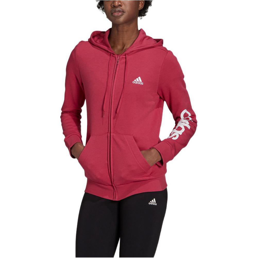 Adidas Printed Logo Zip-Up Hoodie Women Jackets Red GL0796