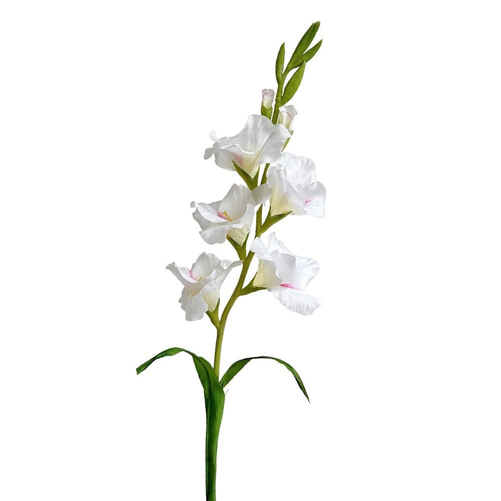

Silk Petal Simulation Flower Multicolor Faux Flower NEW Artifiical Gladiolus Flower Party Supplies білий