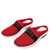 2025 New Women's Wedge Slippers Fly-woven Half-pack Breathable Slippers Foreign Trade Casual Fly-woven Air Cushion Slippers