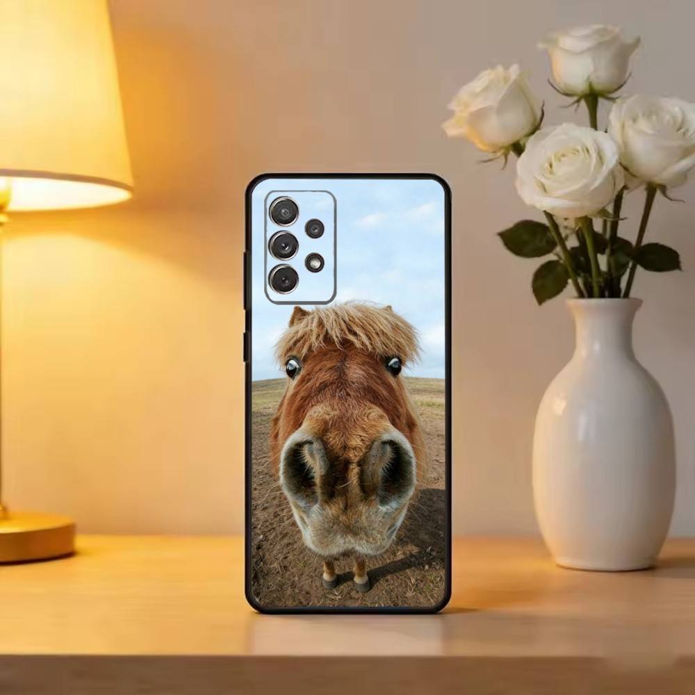 

F-Funny H-Horse Phone Case Transparent Silicone Soft For Samsung S25,S24,S21,S22,S23,S30,Ultra,S20,Plus,Fe Samsung S22ULTRA5G