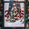Multicolor 2026 3D Number Stickers Xmas Tree Bell DIY Accessories Christmas Static Sticker Cartoon Santa Window Stickers