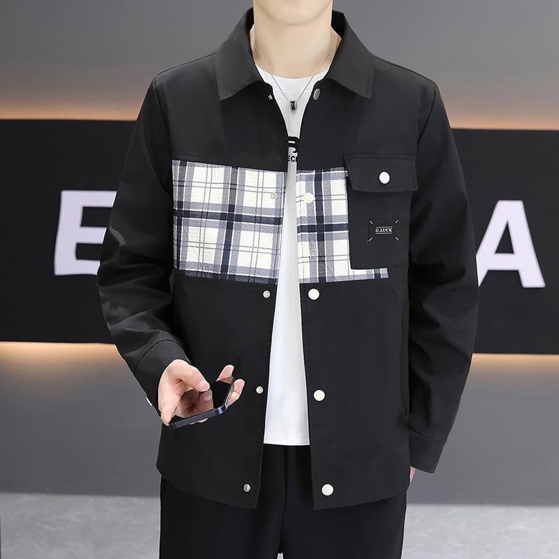 Spring and Autumn Korean Style Slim Men's New Coat Lapel Tops Men's Coats New Jackets Men's Clothing